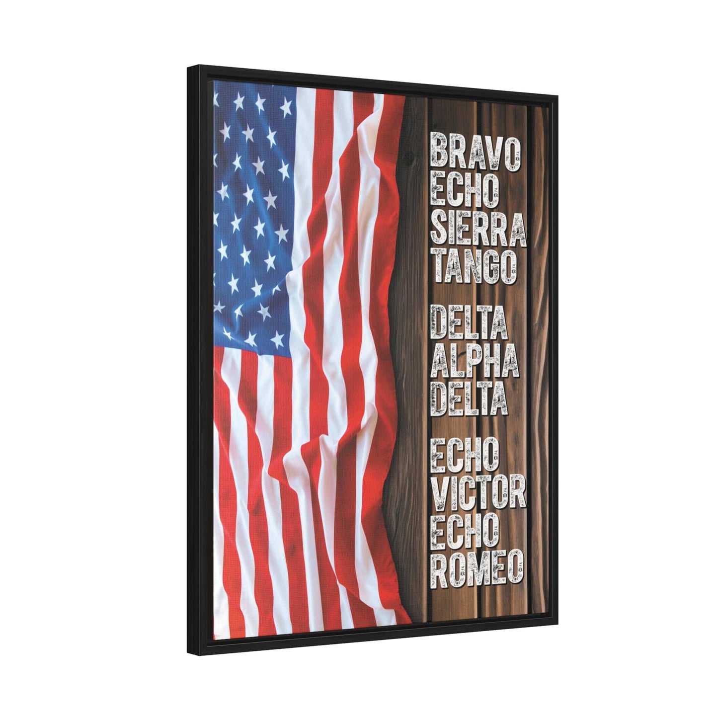 Best Dad Ever in Military Code Framed Gallery Canvas