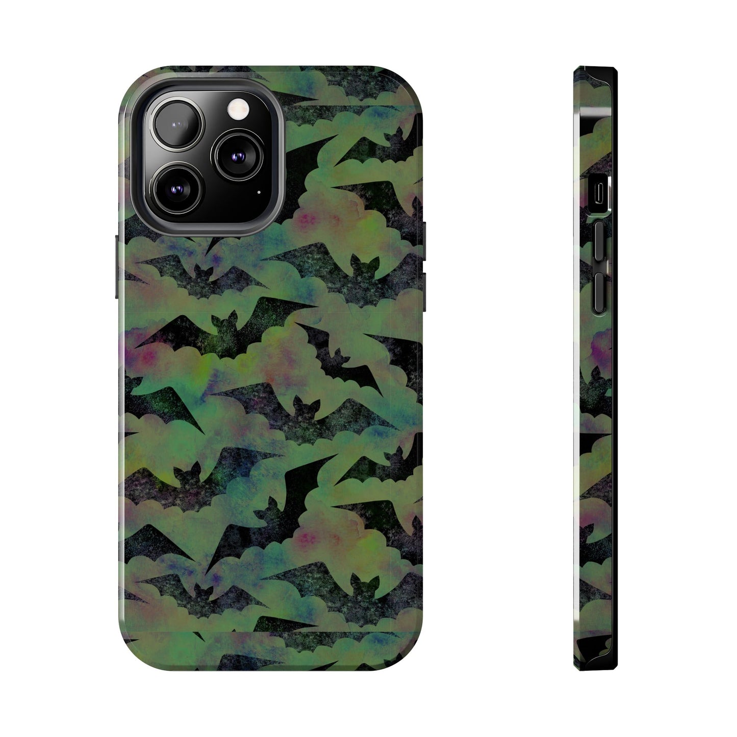 Halloween Bats Military Green Tough Phone Cases