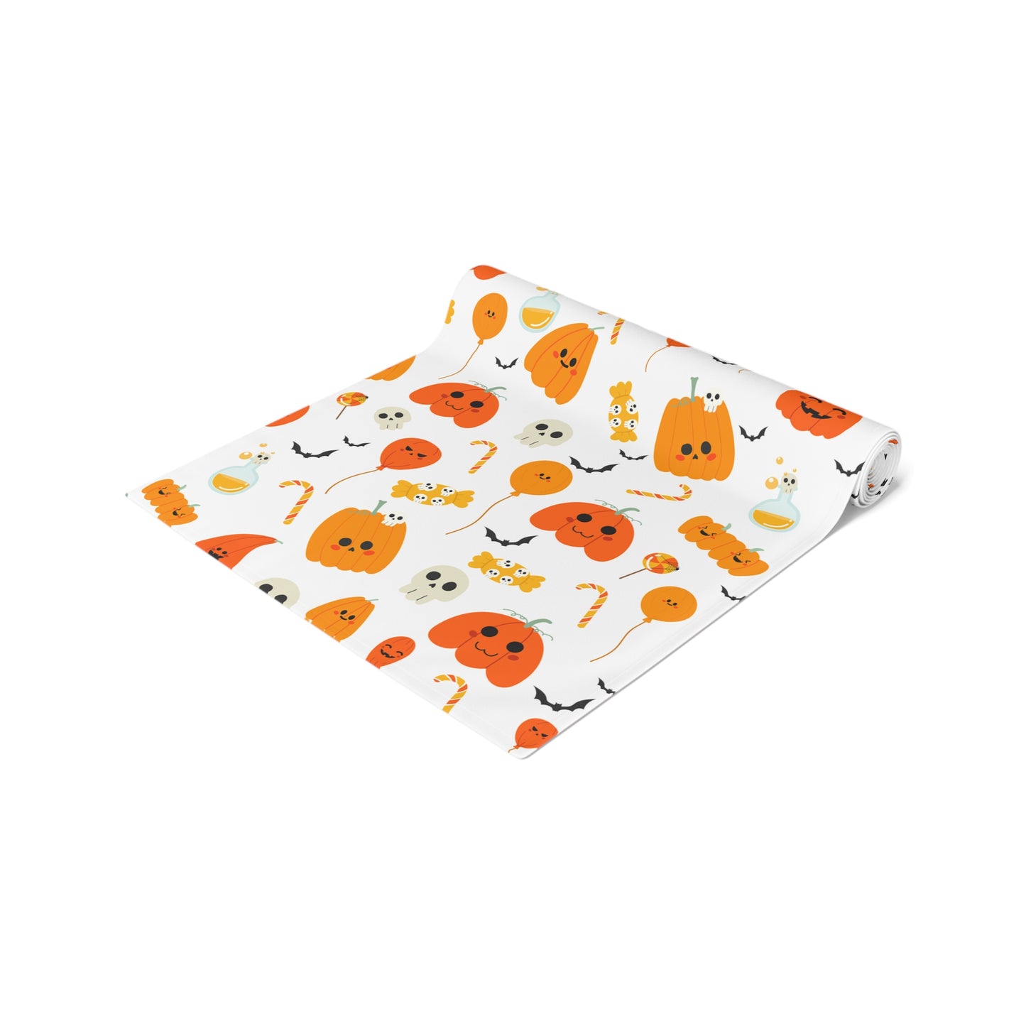 Whimsical Halloween Pumpkins Table Runner 16" X 72"