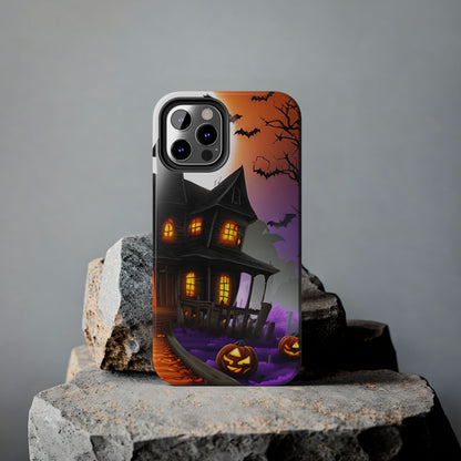 Haunted House Halloween Tough Phone Cases