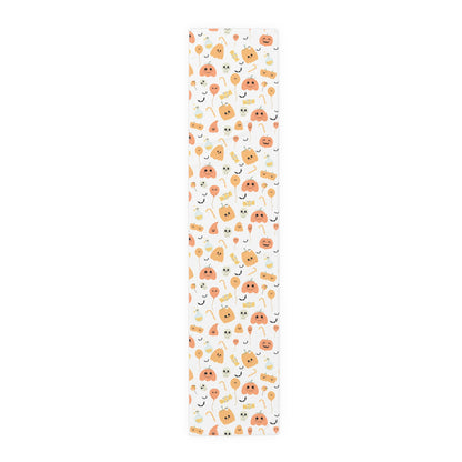 Whimsical Halloween Pumpkins Table Runner 16" X 72"