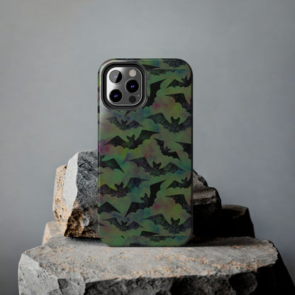 Halloween Bats Military Green Tough Phone Cases