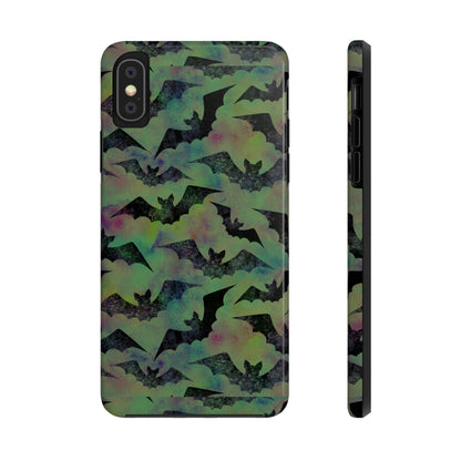 Halloween Bats Military Green Tough Phone Cases