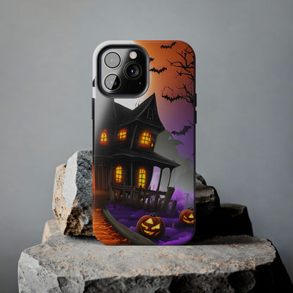 Haunted House Halloween Tough Phone Cases