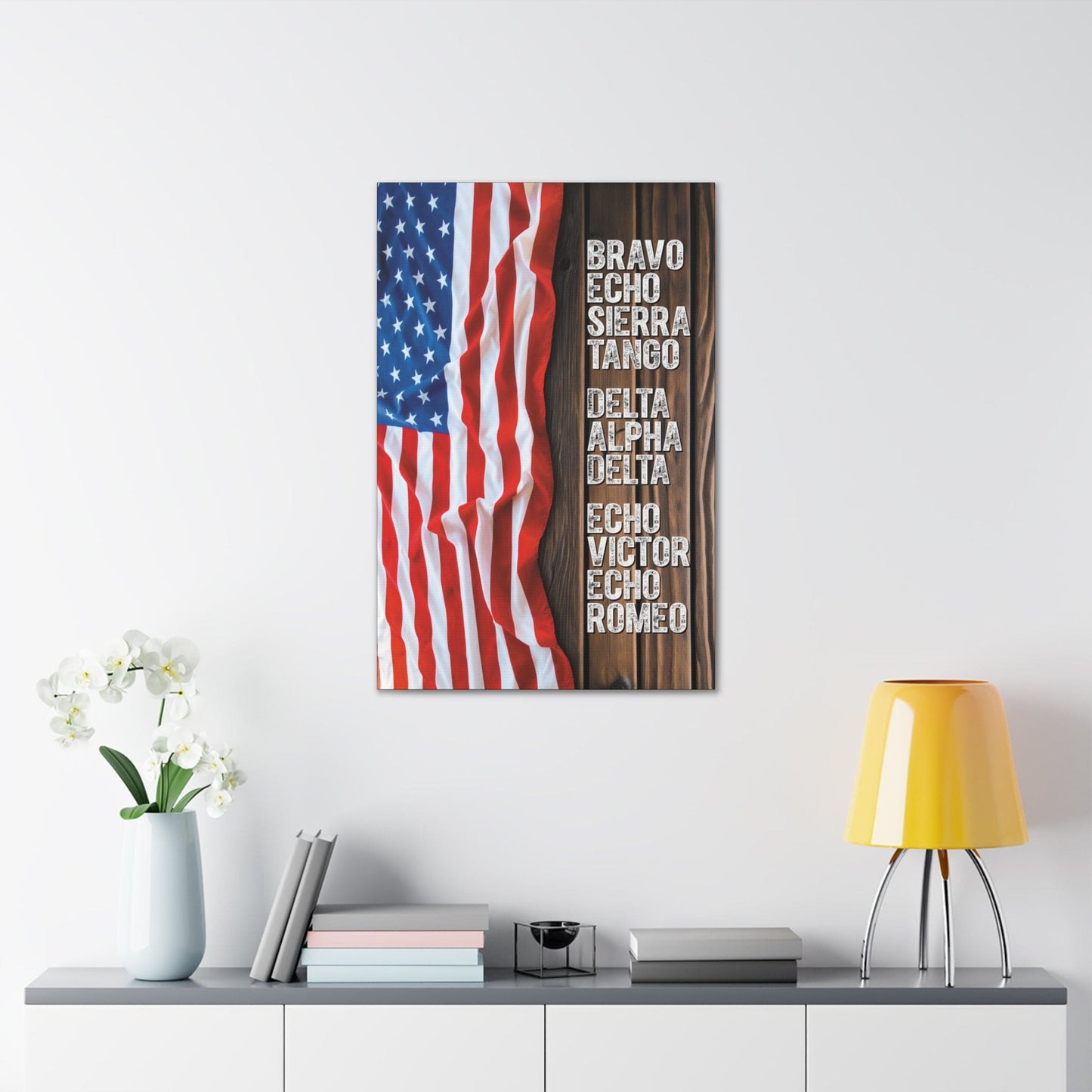 Best Dad Ever in Military Code Canvas Gallery Wrap