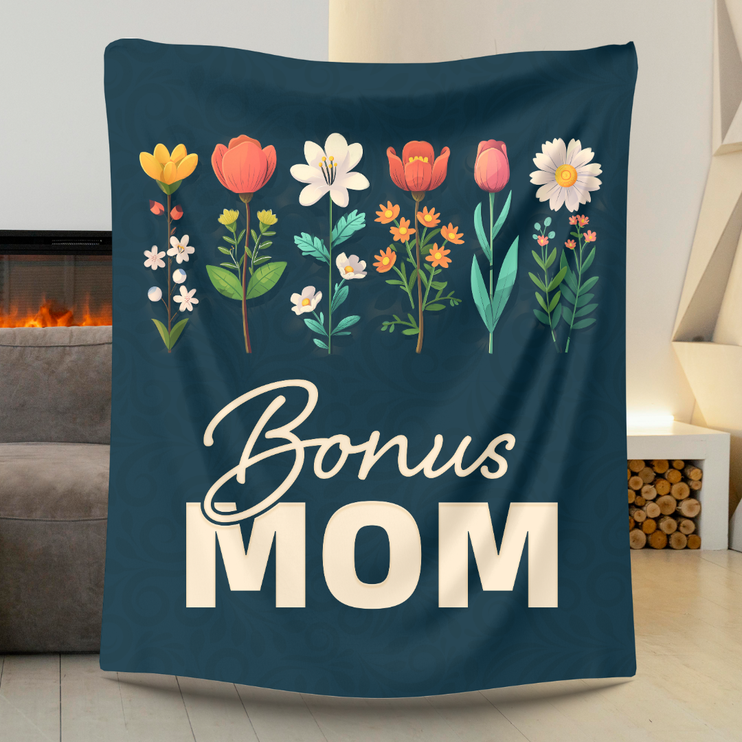 Bonus Mom Velveteen Plush Blanket