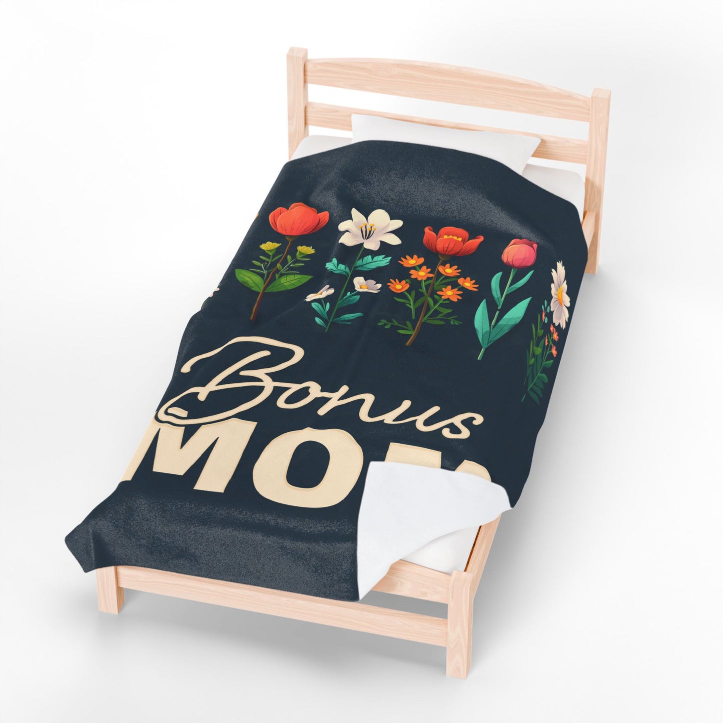 Bonus Mom Velveteen Plush Blanket