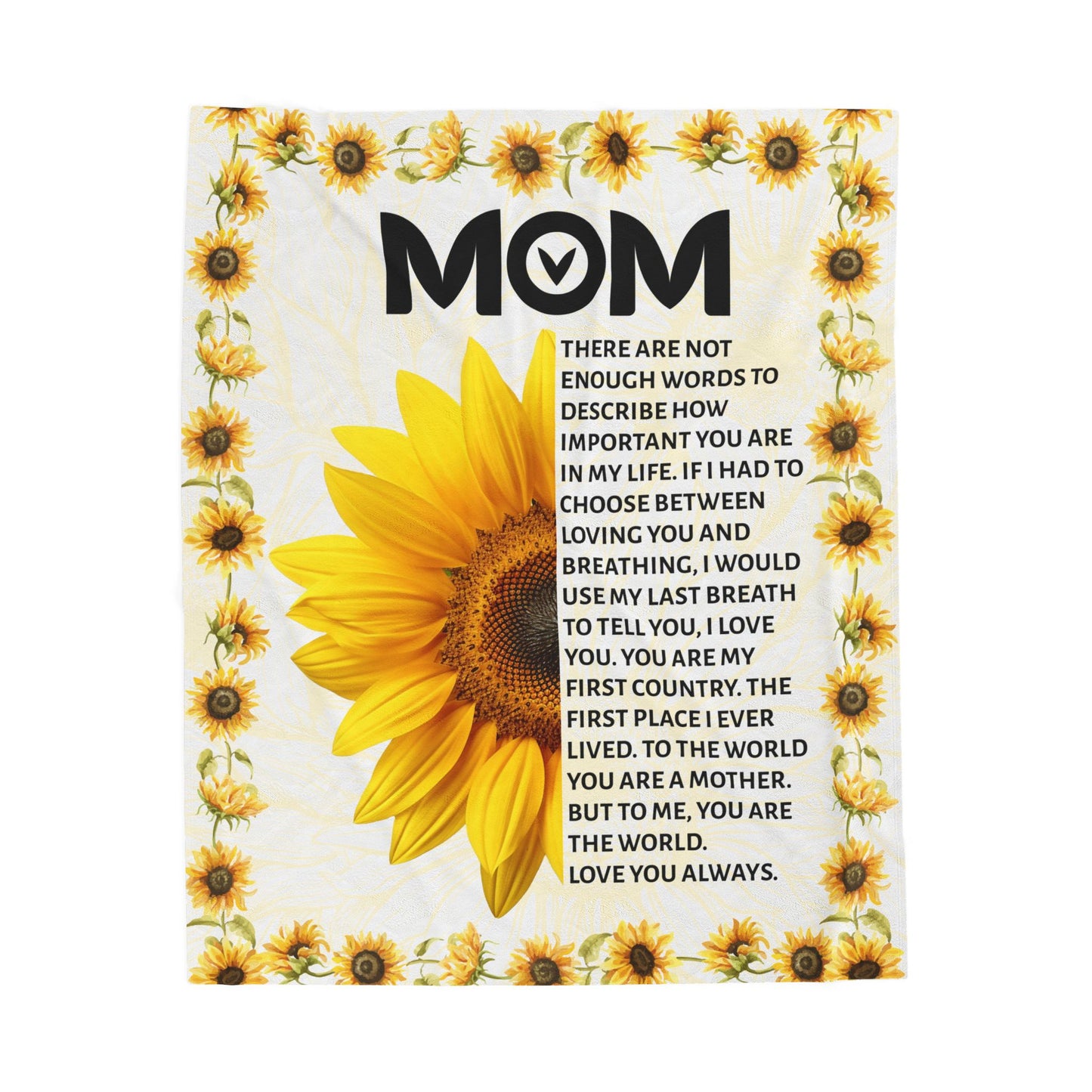 MOM Sunflower Plush Blanket