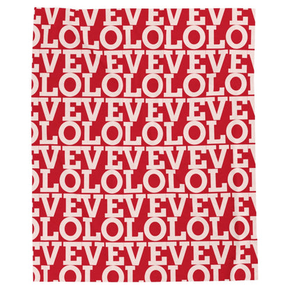 LOVE Velveteen Plush Blanket