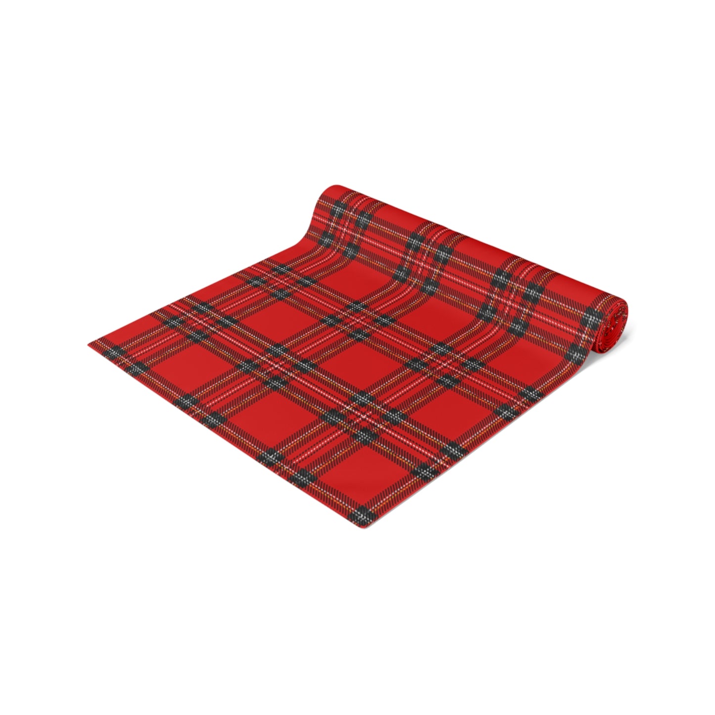 Red Christmas Tartan Table Runner 16" X 72"