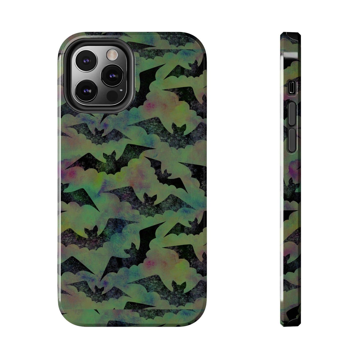 Halloween Bats Military Green Tough Phone Cases