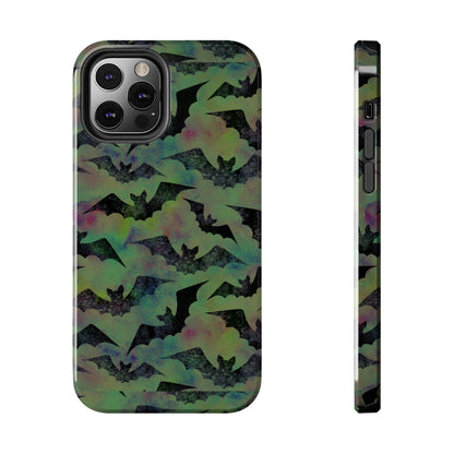 Halloween Bats Military Green Tough Phone Cases