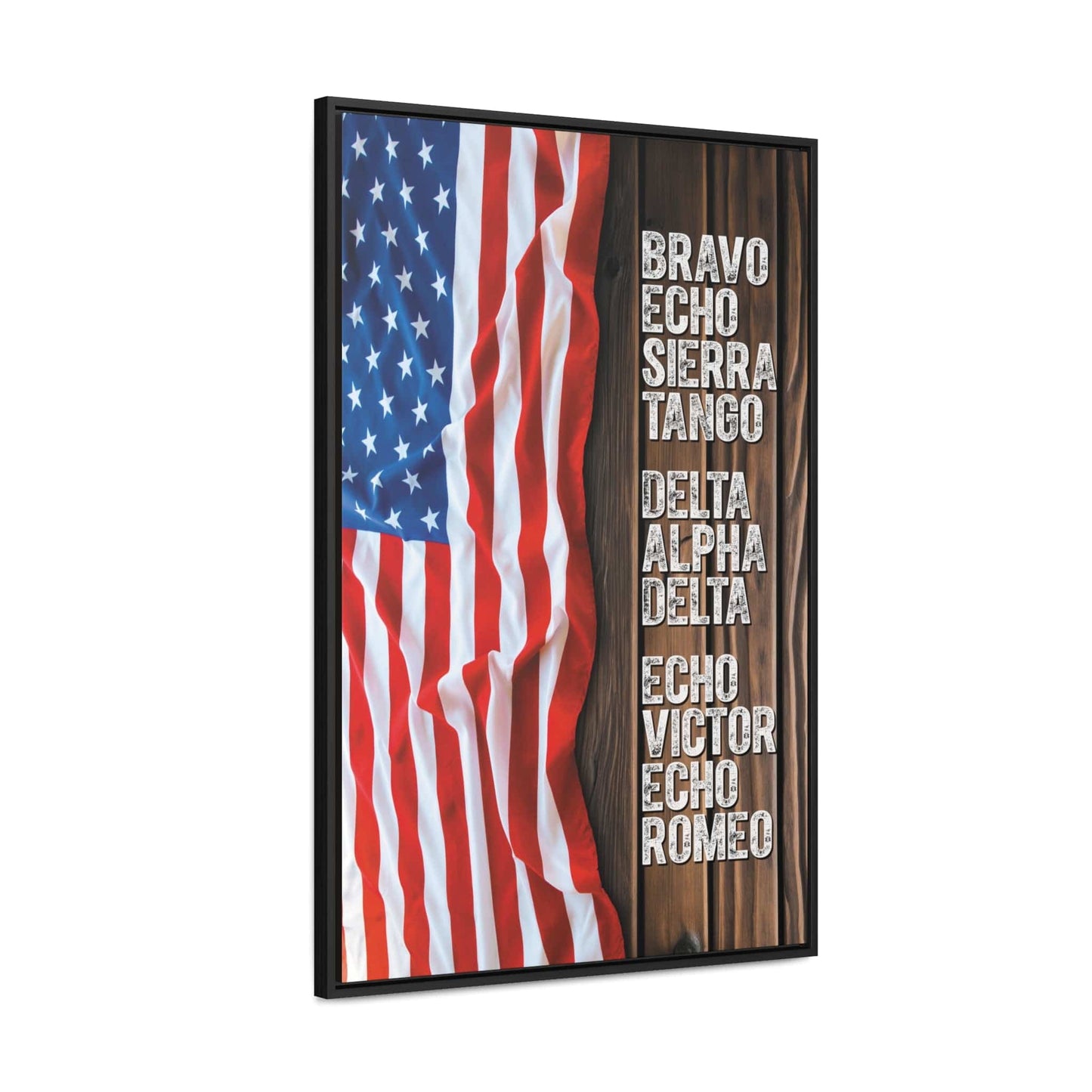 Best Dad Ever in Military Code Framed Gallery Canvas