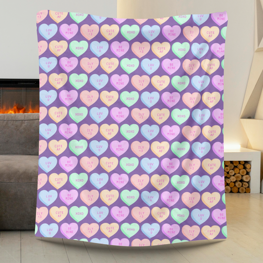 Valentine's Day Sweetheart Velveteen Plush Blanket