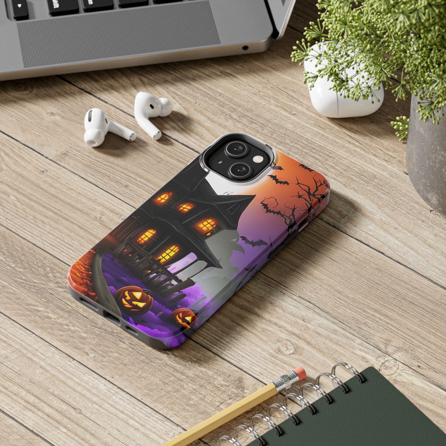 Haunted House Halloween Tough Phone Cases