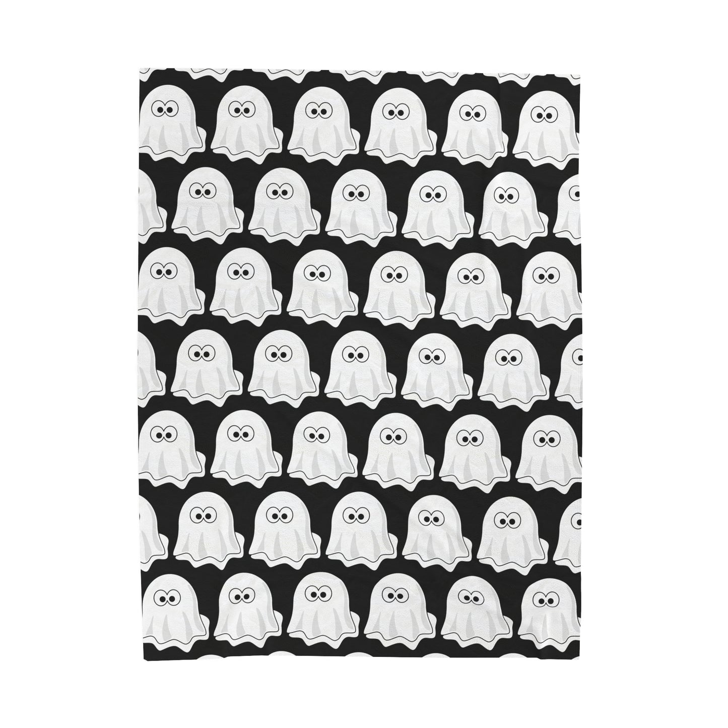 Friendly Ghost Halloween Velveteen Super Soft Plush Blanket 60" X 80"