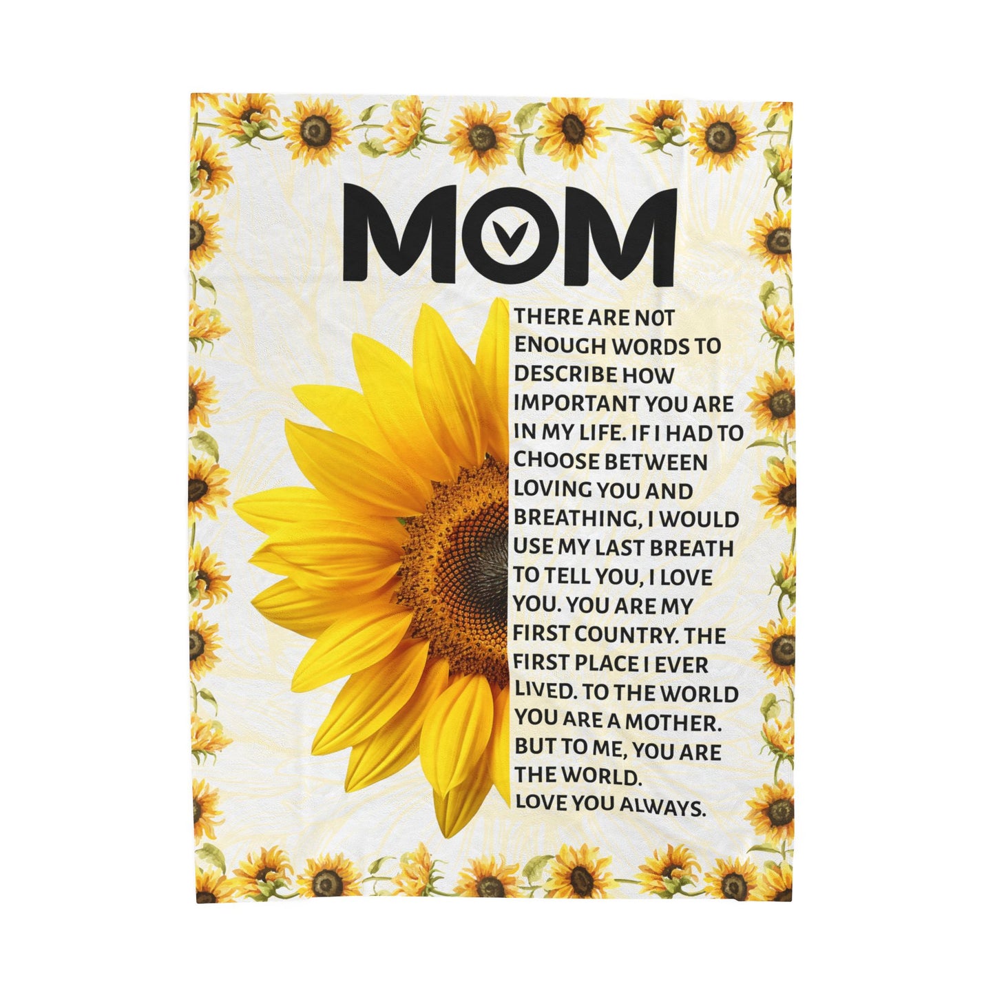 MOM Sunflower Plush Blanket