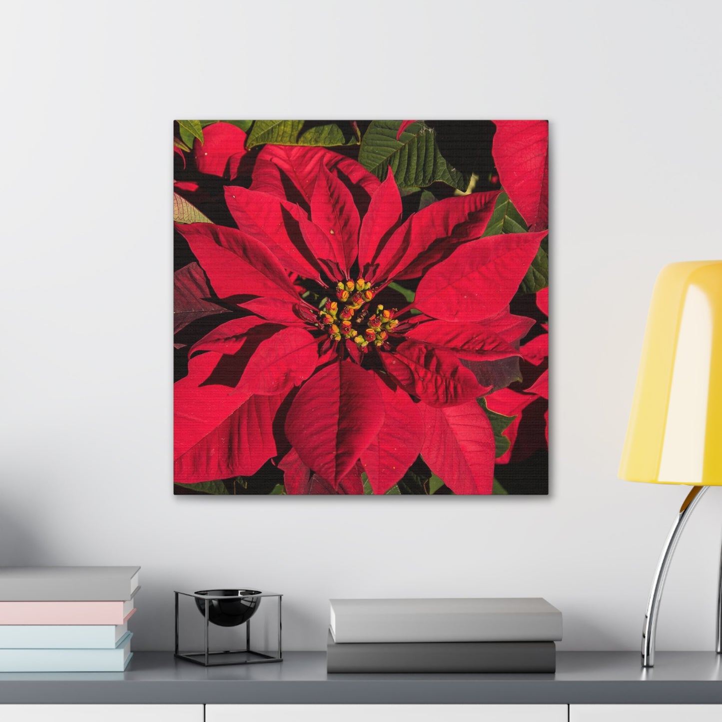 Christmas Poinsettia Canvas Gallery Wrap