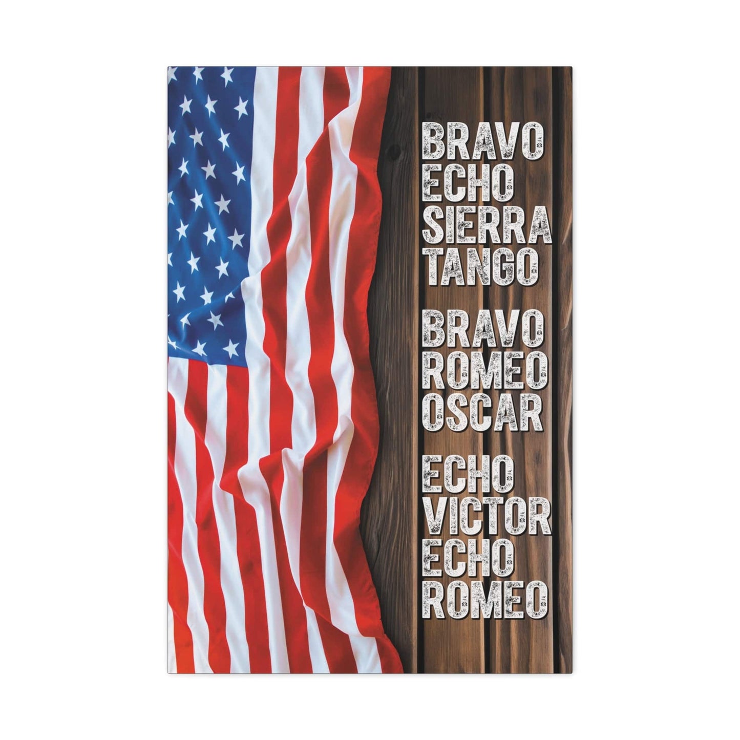 Best Bro Ever in Military Code Canvas Gallery Wrap