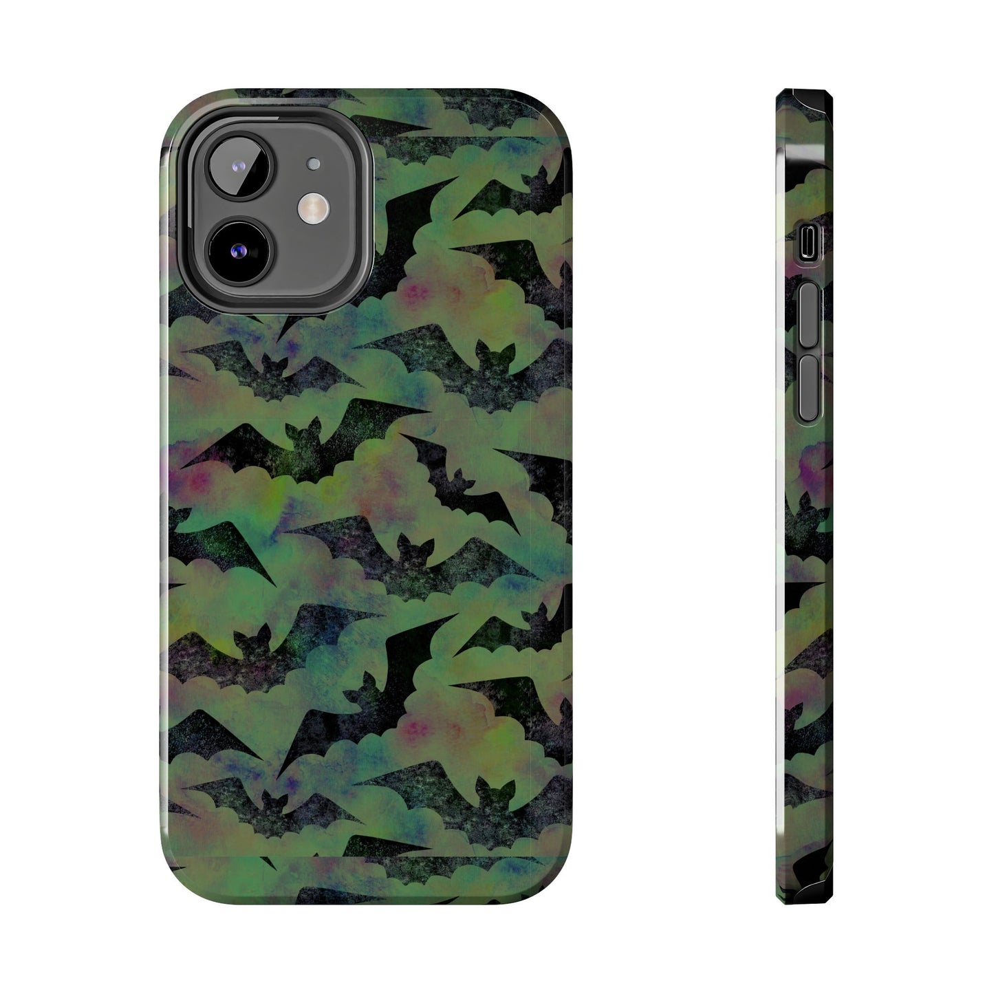 Halloween Bats Military Green Tough Phone Cases