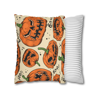 Jack-o-lantern Pumpkins Halloween Square Pillowcase (Cover Only)
