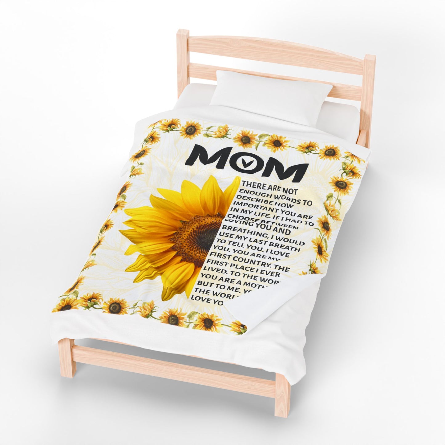 MOM Sunflower Plush Blanket