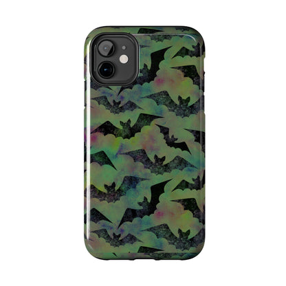 Halloween Bats Military Green Tough Phone Cases