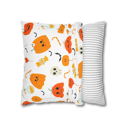 Whimsical Pumpkins Halloween Square Pillowcase (Cover Only)