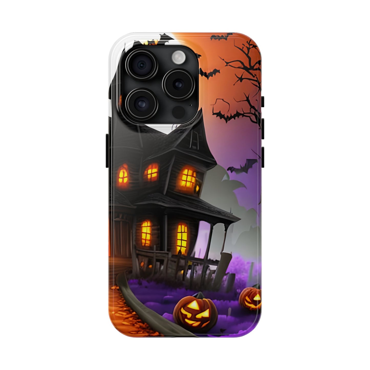 Haunted House Halloween Tough Phone Cases