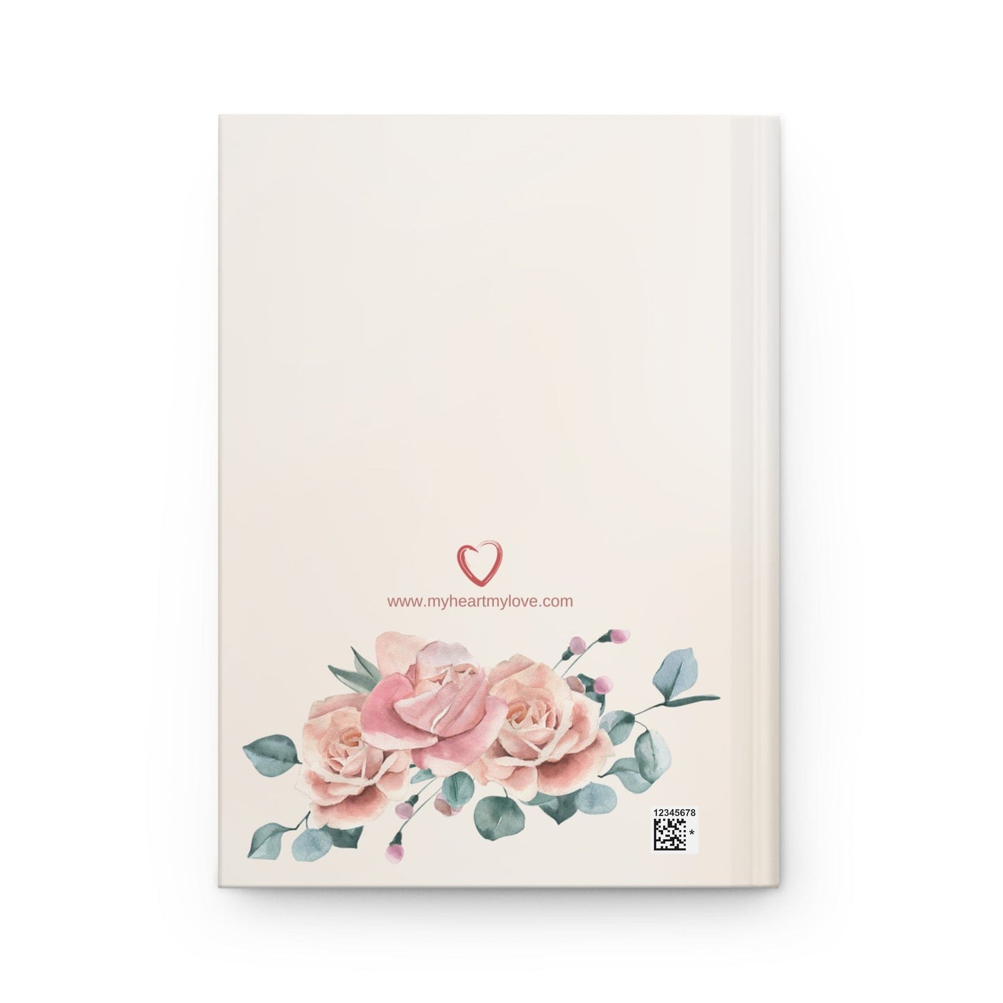 Our Love Story Watercolor Roses Hardcover Wedding Journal