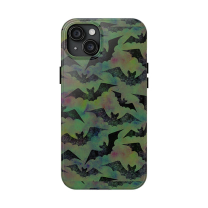 Halloween Bats Military Green Tough Phone Cases