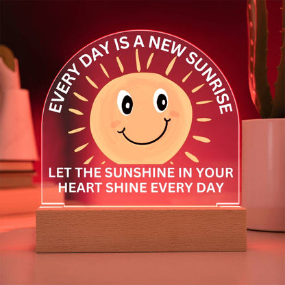 Sponsor-A-Smile Give a Smile and Donate a Smile, Acrylic Plaque with Lighted Base