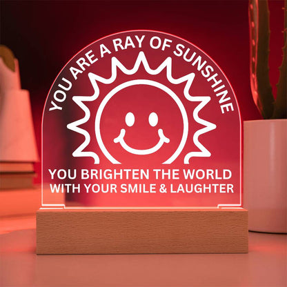 Sponsor-A-Smile Give a Smile and Donate a Smile, Acrylic Plaque with Lighted Base