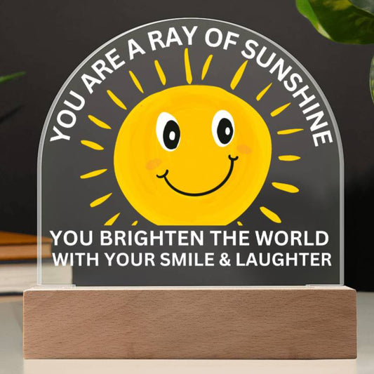 Sponsor-A-Smile Give a Smile and Donate a Smile, Acrylic Plaque with Lighted Base