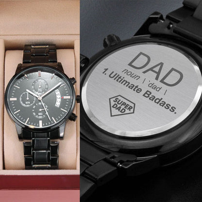 Ultimate Super Dad Engraved Chronograph Watch