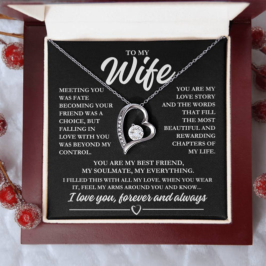 To My Wife "Meeting you was fate..." Forever Love Necklace