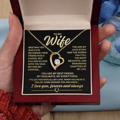 To My Wife "Meeting you was fate..." Forever Love Necklace