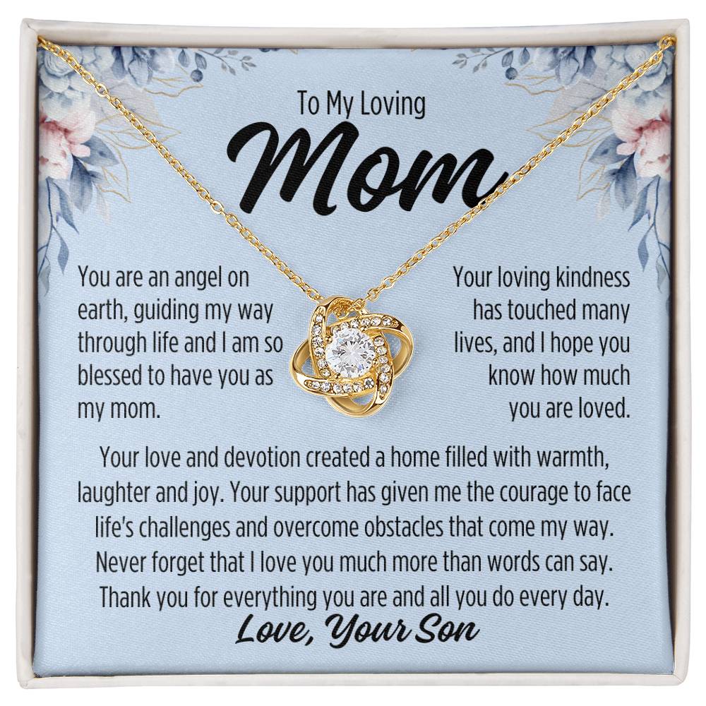 To Mom From Son "You are..." Love Knot Necklace