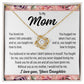 To Mom From Daughter "You loved me..." Love Knot Necklace