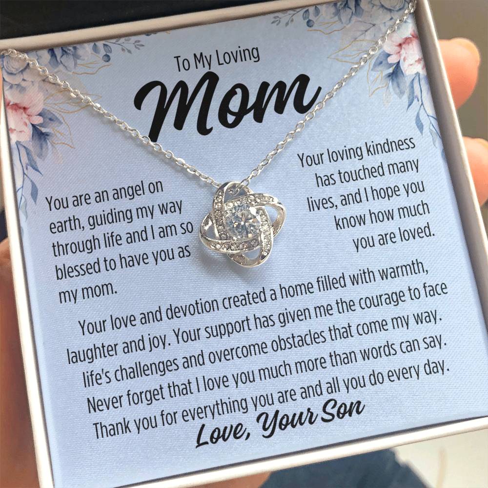 To Mom From Son "You are..." Love Knot Necklace