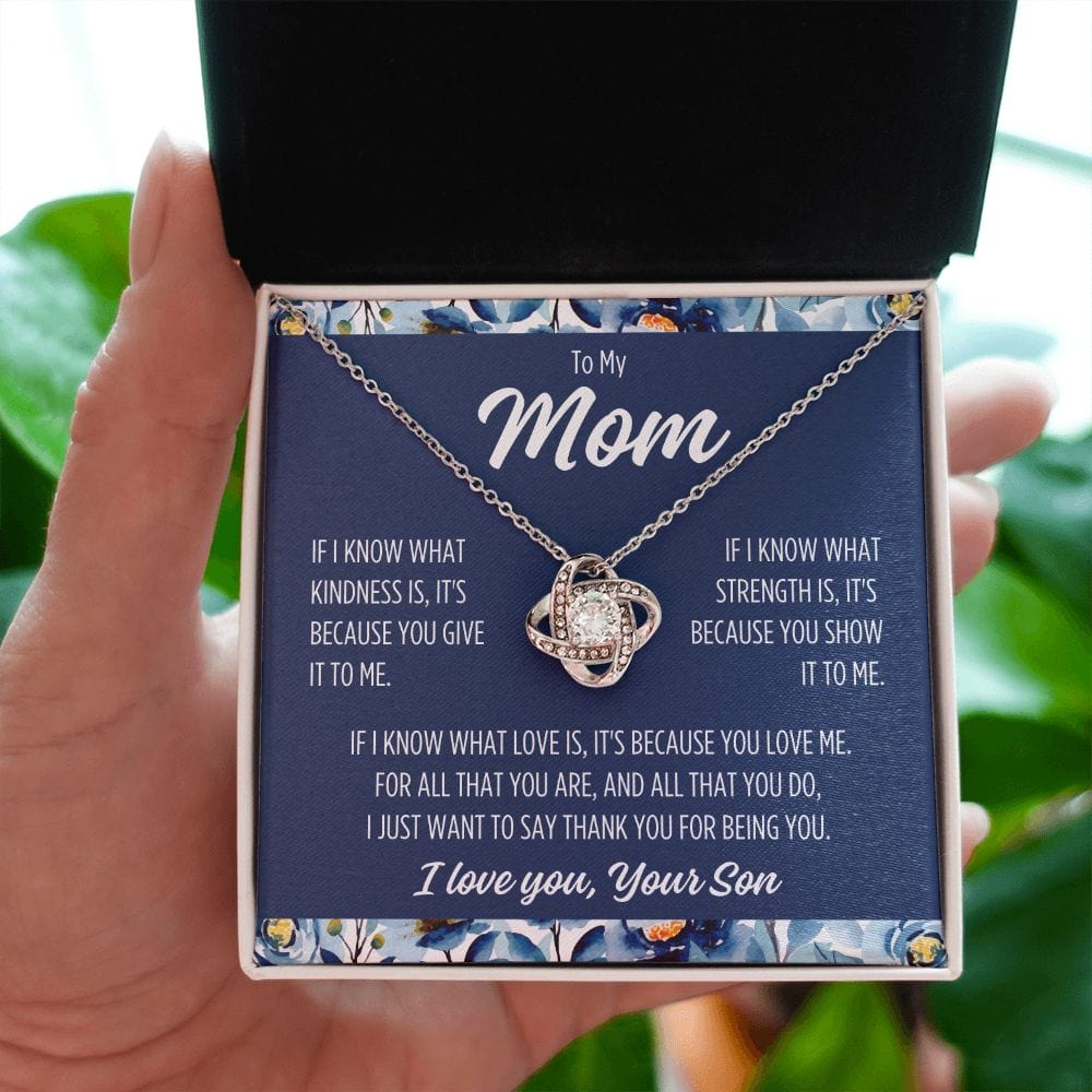 To Mom From Son "If I know..." 2023 Love Knot Necklace