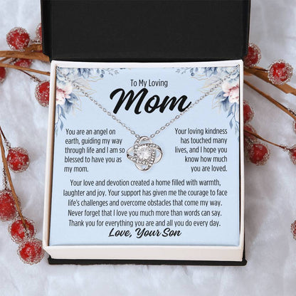 To Mom From Son "You are..." Love Knot Necklace