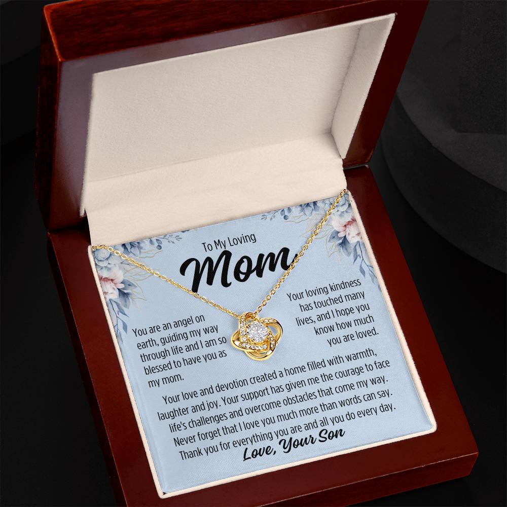 To Mom From Son "You are..." Love Knot Necklace