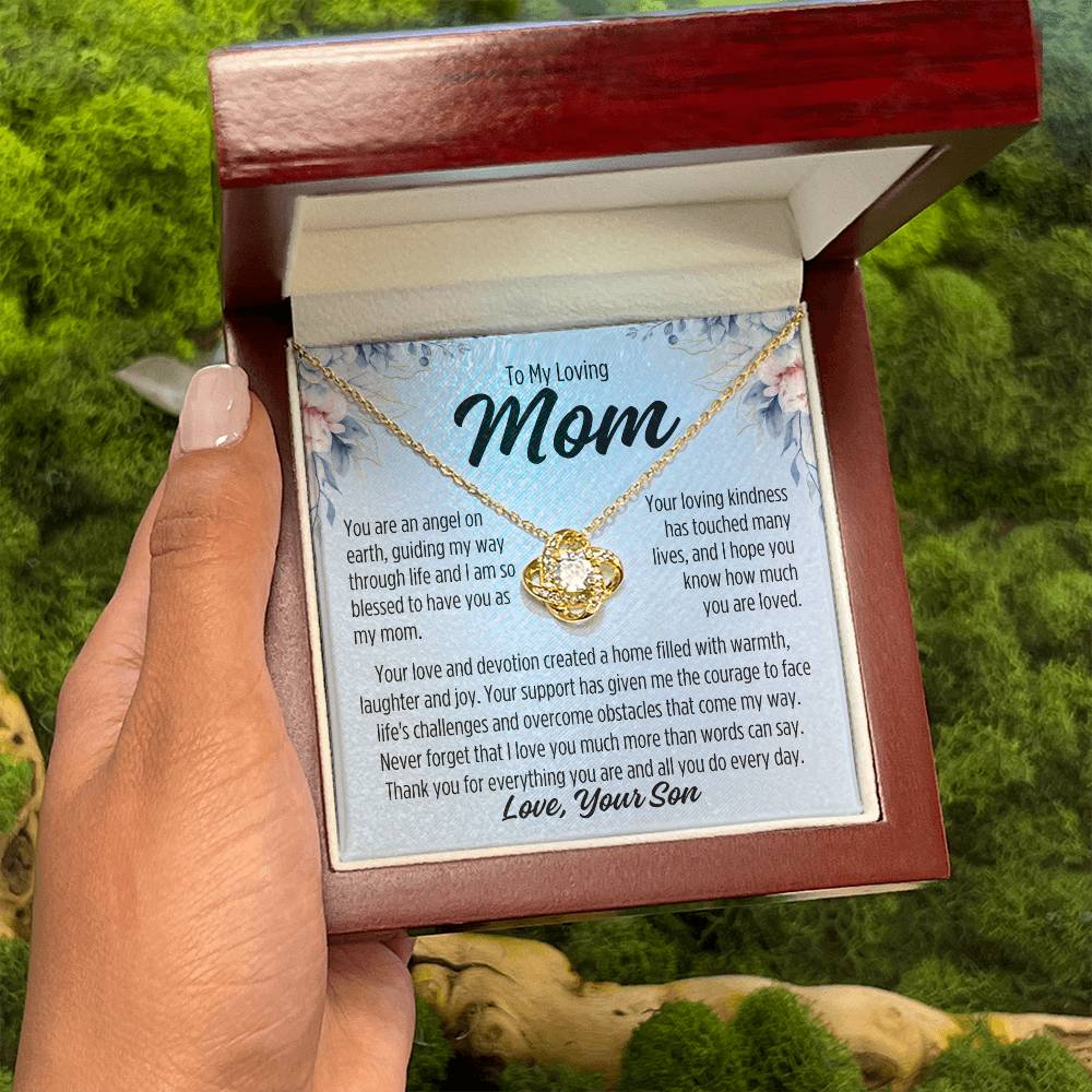 To Mom From Son "You are..." Love Knot Necklace