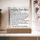 To My Happily Ever After "Meeting you was..." Acrylic Plaque