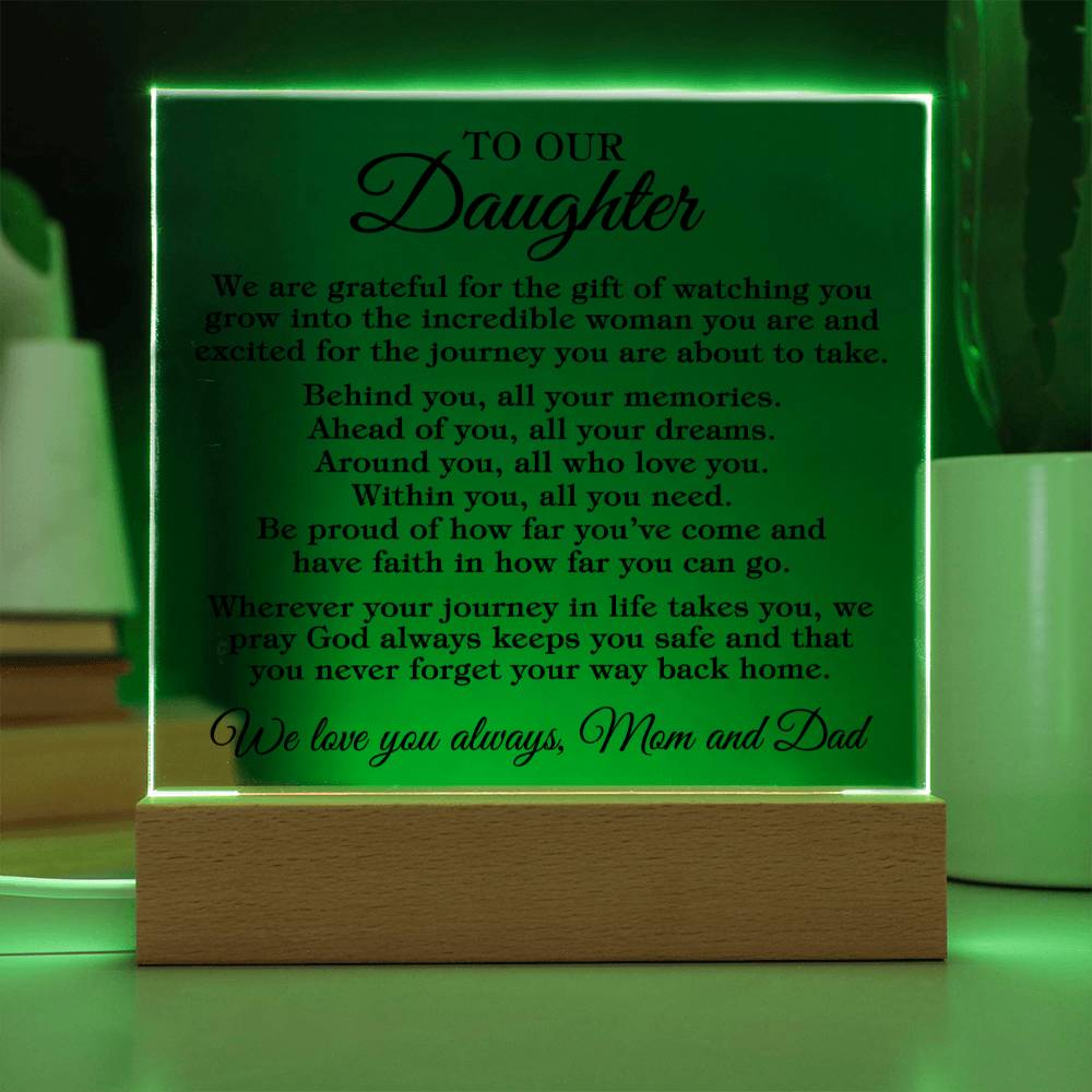 To Daughter "Grateful for the gift..." Acrylic Plaque