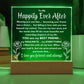 To My Happily Ever After "Meeting you was..." Acrylic Plaque