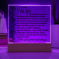 To My Wife "Meeting you was..." Acrylic Plaque