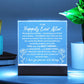 To My Happily Ever After "Meeting you was..." Acrylic Plaque With Lighted Base