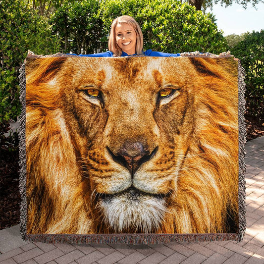 The King Lion Woven Heirloom Blanket